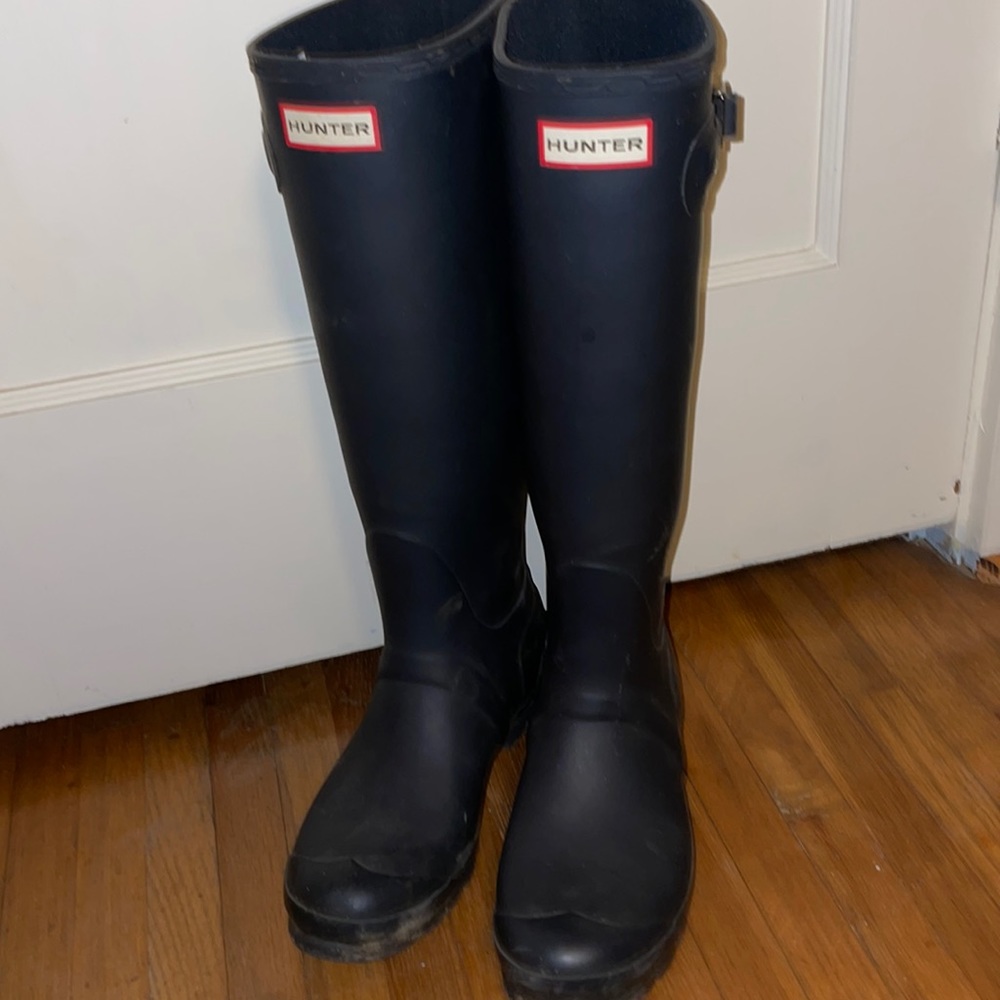 Tall HUNTER NAVY BOOTS